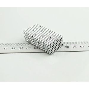 N42 Mini Magants Micro Precisie Magneet Cilinder Dia. 2,5x10 mm NdFeB dunne plak kleine magneten 100 stuks