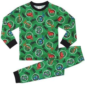 TEENAGE MUTANT NINJA TMNT Pyjama voor jongens, 100% katoen, Groen, 4-5 jaar