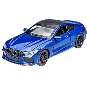 For BMW M8 IM Supercar Legering Model Auto Speelgoed Diecasts Metal Casting Geluid En Licht Auto Speelgoed For Kinderen 1:32 (Color : Blue)