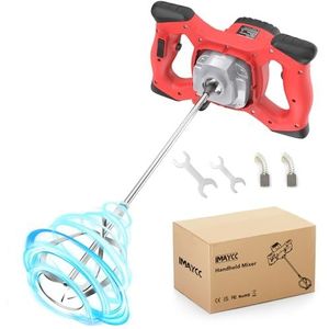 2100 W menger, M14 IMAYCC mortelmixer, elektrische betonmixer, mortelmixer, ergonomisch met 6 versnellingen toerentalregeling, roerder, elektrisch voor bitumen cementmodder