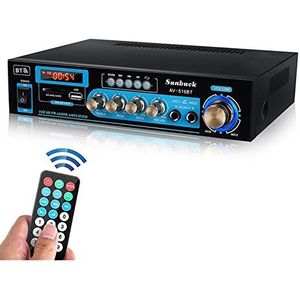 Autoversterkers 2CH 2000W AUDIO POWER-versterker DC12V Met ondersteuning op afstand FM USB SD Kaart bluetooth