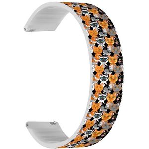 Solo Loop band compatibel met Garmin Vivoactive 5, Vivoactive 3/3 Music, Approach S12/S40/S42 (Different Cats Can Be) Quick-Release 20 mm rekbare siliconen band band accessoire, Siliconen, Geen