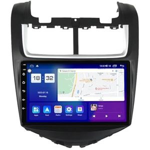 Android 14 autonavigatie in-dash autoradio-ontvanger voor Chevrolet Aveo 2014-2017 dubbel Din 9 inch touchscreen autoradio met satellietnavigatie Bluetooth handsfree RDS SWC(Y2 8Core 4+64G)