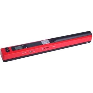 Documentscanner, Draagbare handheld miniscanner for school, thuis, bedrijf, scannen van kleurenfoto's en documentondersteuning,voor thuis, reizen, kantoor(Red)