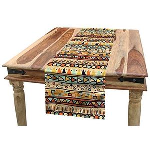 ABAKUHAUS - Primitief - Tafelloper - Veelkleurig - Eetkamer Keuken Rechthoekige Loper 40 x 180 cm