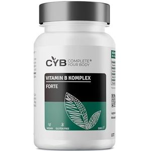 CYB | Vitamine B-complex hoge dosis - 180 capsules 6 maanden - Vitamine B12 hoge dosis - Veganistisch - Alle 8 essentiële B-vitamines - Vitamine B12 Vitamine B6 Vitamine B1 (180, capsule)