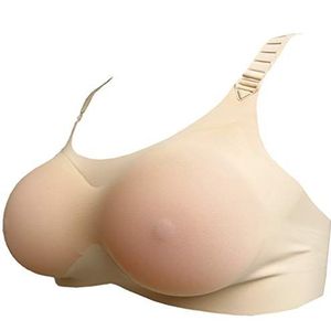ZXJEN Speciale nep-borstborst nep + borst voor transgender travestie mastectomie - schouderriem verstelbaar (inclusief de siliconen inzetstukken), vlees, B ~ 80