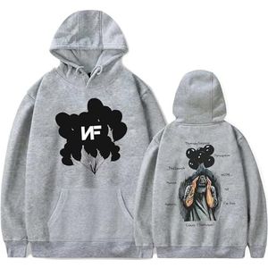 FCJKMNM NF Hope Merch Hoodie Unisex Hip Hop Lange Mouw Tops Mannen Vrouwen Hoodie Harajuku Sweatshirt Streetwear Kleding XXS-4XL, Grijs, M