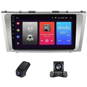 Autoradio 2 Din met Carplay Android Auto Wireless,geldt voor Toyota Camry 6 XV 40 50 2006-2011 9inch touchscreen Bluetooth Stereo Auto RDS Radio FM AM achteruitrijcamera GPS-navigatie(NF-2)