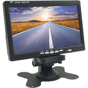 SQUADO 7 inch TFT-LCD-monitor, kleurendisplay, 2 RCA-video-ingangen, verstelbare houder voor videobewaking