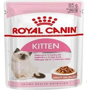 Royal Canin Kitten | 12 x 85 g | Natvoer voor kittens | Fijne stukjes in saus | Speciaal voor kittens in de tweede groeifase tot de leeftijd van 12 maanden