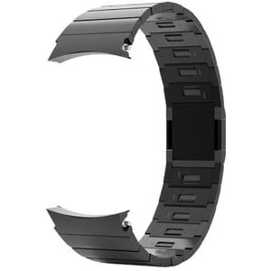 Roestvrij stalen band geschikt for Samsung Galaxy Watch 4 5 6 40mm 44mm Classic 47 43mm Geen hiaten Band zelfaanzuigende gesp 5Pro 45mm armband(Black,4 6 Classic 42or43mm)