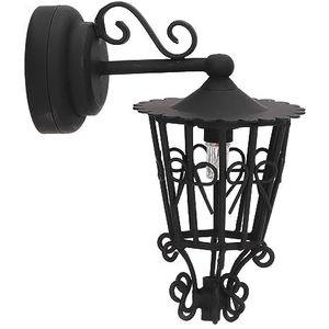 Poppenhuiswandlamp, Prachtige Magnetische Bediening 1/12 Metalen Ouderwetse Poppenhuislamp voor Poppenhuisdecoratie