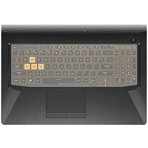 MiNGFi TPU toetsenbordbeschermer compatibel met ASUS TUF Dash F15(2021) FX506 Gaming F15 FX506 F17 FX706 A15 FA506 A17 FA706(2021) A15 TUF506/566 A17 TUF706/766 - Transparant