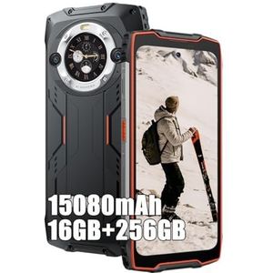 Blackview BV9300Pro 4G Rugged Smartphone 2024, 16 GB + 256 GB MTK G99, Android 13, robuuste telefoon, 15080 mAh, 64 MP + 32 MP, 6,7 inch FHD+ dubbel scherm, IP68, Dual SIM/NFC/OTG/GPS/FM, oranje