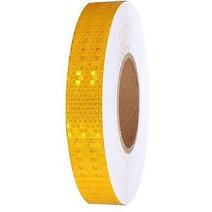 Reflecterende Tape Zelfklevend, 3cm X 50m Veiligheidswaarschuwing Sticker, Waterdichte Beveiliging Markering Reflector Plakband voor Auto Outdoor Helmen Motorfiets,Yellow a