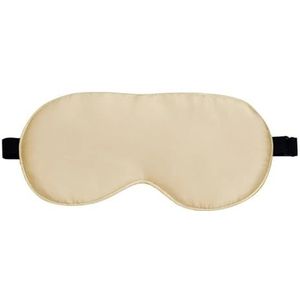 Moerbei Zijde Slaap Oogmasker Slapen Gladde Zachte Oogslaap Schaduw Cover met Elastische Verstelbare Riem Blinddoek (Goud)