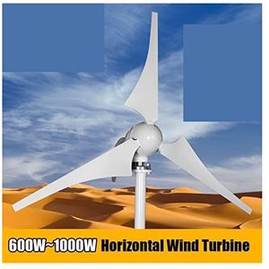 Windturbines, Windgenerator horizontale windturbine-generator 60 0W 800W 1000W Windgenerator met MPPT Controller 12V 24V Low Noise kleine windmolen(Hybrid Controller,48V,6)
