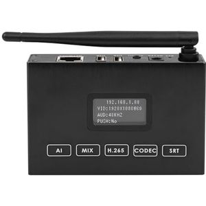 EXVIST H.265 1080P WiFi HDMI Video Encoder/Decoder met scherm, USB2.0 voor 1080P webcam, netwerkstream video-decoder, Compatible with ONV/HK, livestream voor YouTube, Facebook, Wowza, Twitch