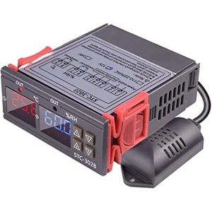 Temperatuurregelaar, Digitale Thermostaat Vochtigheid Controller Ei Incubator Temperatuur Thermometer Vochtigheid Controller 10A Hygrometer Controle Digitale Temperatuurregelaar(STC-3028 110-220VAC)