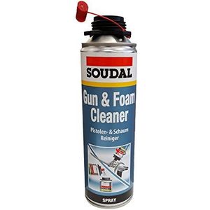 Soudal Professionele pistoolreiniger, schuimreiniger 500 ml (zeer actieve reiniger voor het spoelen, montagepistolen en vers verwerkt PU-schuim)