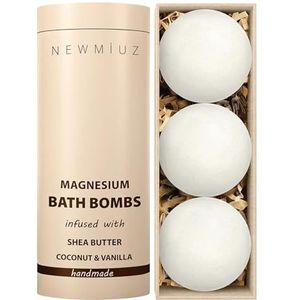 Magnesium Bath Bombs Post Workout Recovery Sore Spieren Spanning Epsom Zout Bath Infused with Vanilla Sheabutter Coconut Perfect Stocking Stuffers Gift