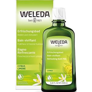 WELEDA Citrus Refreshment Bath, Natural Cosmetics Organic Bath Additive verfrist en ontspant lichaam en geest met essentiële citrusoliën, badessentie met een aangename citrusgeur (1 x 200 ml)