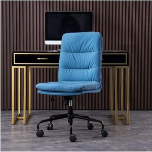 Ergonomische bureaustoel Lederen bureaustoel Verstelbare hoogte zonder armleuning Computerstoel met wielen Bureaustoel