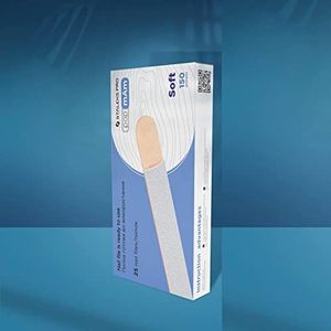 Nagelvijl Wegwerp Wit papmAm (Soft Foam Layer) op een Houten Basis Manicure Pedicure Staleks Expert 20 100/150/180/240grit (25 stuks) (150 grit)