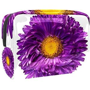 Waterdichte cosmetische tassen, Roze bloem patroon reizen cosmetische tassen, multifunctionele draagbare make-up tassen, reizen cosmetische tas organizer voor vrouwen