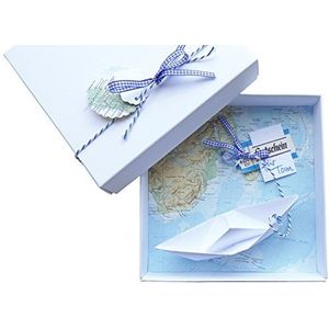 Geldgeschenkverpakking voor op reis, cadeaubon schip voor verjaardag, bruiloft, geld schenken