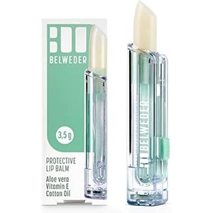 BELWEDER - Beschermende Lippenbalsem met Aloë Vera, Vitamine E en Katoenzaadolie - Lippenverzorging Hydratatie en Regeneratie - Transparante Lip Balm Unisex (1 stuk 3,5g)