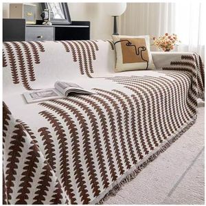 Omkeerbare Chenille Sofahoes, Bankhoezen For Sectionele Sofa, L-vormige Sofa Dekbedovertrek For Huisdieren, For 3 Kussens Bank, Sectionele Bank(Brown,180 * 320cm)