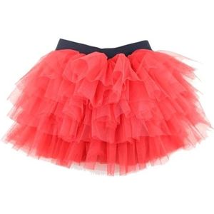 LYHYDMA Tutu Rok van tule van katoen, rok, meisjes, tutu, voor kinderen, voor dans, verjaardag, feest (rood, S 2-3T)