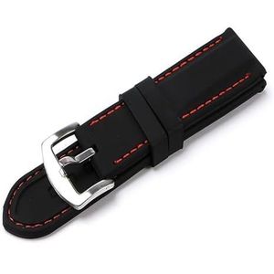 Kijk naar bands Horlogebanden Heren Sport Siliconen Horlogeband Horlogebanden Rubberen Band Horlogeaccessoires Waterdichte Universele Vervangingsband Dagelijks (Color : Red, Size : 20mm)