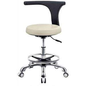 Ergonomische Zadelkruk Stoel Verstelbare Hoogte 44-59cm Met Rugleuning/voetsteun, Tandheelkundige Zorg Kunstenaar Zadel Rollende Kruk For Schoonheidssalon Massage Tandartskliniek(Color 1)