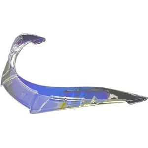 M Toepasbaar op AGV K6 Helm Lens Modificatie Grote Staart Multi-kleur Optioneel Goud Rood Zilver Geplateerd Aurora Rood Blauw Y(Blue)