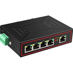 diewu DIN-Rail Industriële Rang Ethernet Schakelaar 5 Haven 10/100M Bouwen in Signaal Verbeteren VLAN RJ45 Netwerkschakelaar Controller