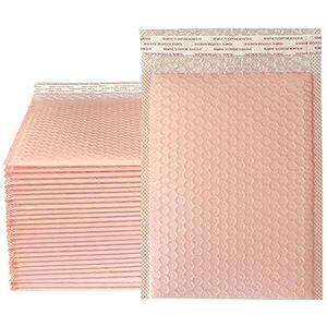 Bellenmailers Bubble Wrap 50 stuks roze bubbelenveloppen for verzendzakken Gewatteerde enveloppen for verpakking Seal Mailing Cadeauvulling Paarse en roze zwarte verpakking (Color : Light pink, Size