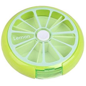Cecilie Travel Portable Weekly Rotating Ronde Pil Cases Splitter Organisator van de Pil Doos van de Geneeskunde 7 Day Pill Cutter Tablet Health Care Cecilie (Color : Green)