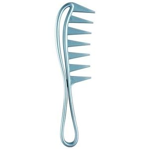 Grote haarkam met brede tanden, Shun ontharingskam, geschikt voor droog en nat haar, geschikt voor mannen en vrouwen (blauw)