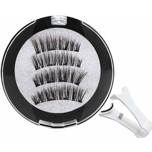 Elara Craft Magnetische Wimpers, Dubbelzijdige Magnetische Wimpers Herbruikbare Wimpers Zelfklevende Waterdichte Magnetische Wimpers Met Applicator(Style 3)