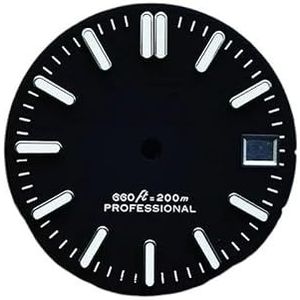 Horloge accessoires gemodificeerde universele wijzerplaat zonnestraal Zwitserse lichtgevende Skx007 Abalone Mm horloge wijzerplaat NH35 kast (kleur: blauw lume, maat: geen logo)