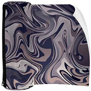 Potlood Case Pen Tas Houder met Rits Coin Organizer Tassen Make-up Cosmetische Pouch voor Vrouwen Tiener Meisjes Jongens Kinderen, Donkergrijze Marmering Textuur