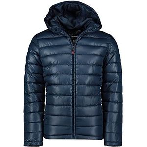 Geographical Norway Heren gewatteerde jas winterjas overgangsjas jas capuchon (DB096), Donkerblauw, M