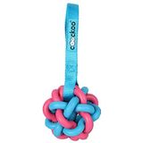 COOCKOO, Hondenspeelgoed Zed Roze Blauw/Roze, 6 ringen, vorm van een bal, met platte riemgesp, helpt bij het tandenpoetsen, grappig design voor nog meer plezier