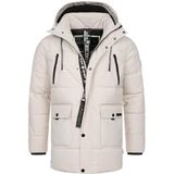 INDICODE JEANS Winterparka 'Wess'  beige / zwart
