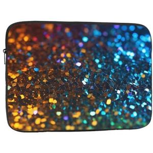 Laptop Sleeve Regenboog Glitter Achtergrond Slanke Laptop Case Cover Duurzaam Aktetas Shockproof Beschermende Notebook Case 17 Inch