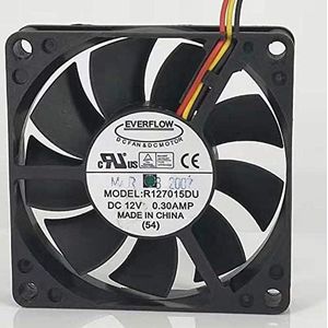 LMNCBVYA R127015DU 12V 70mm Cooling Fan - Efficient 7015 0.30A 3-Wire CPU Cooling Solution