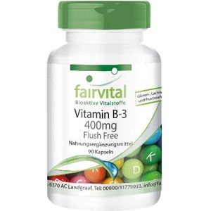 Fairvital | Vitamine B3 Niacine Flush Free 400mg - 90 capsules - vegetarisch